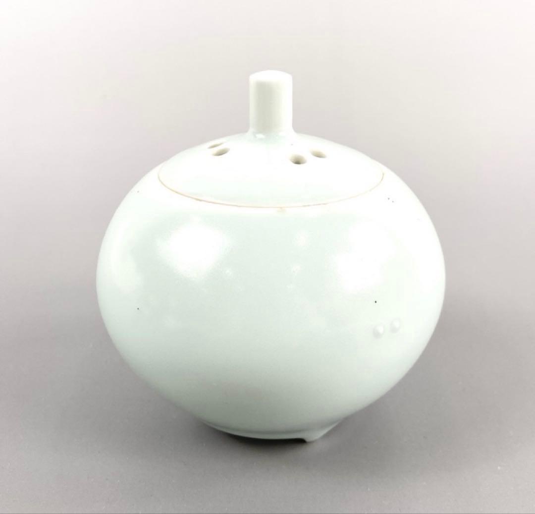 深見陶治　影青香炉　共箱