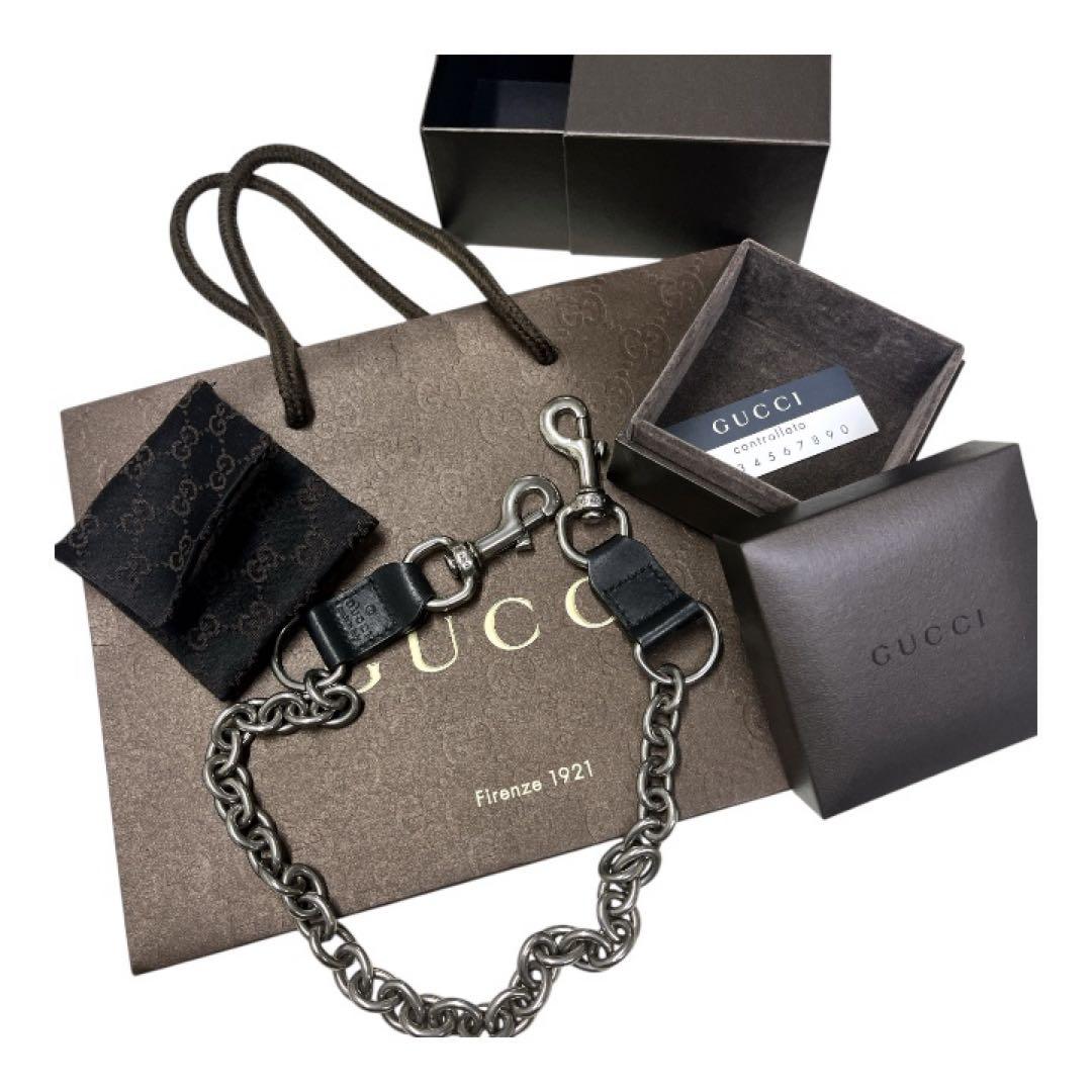 GUCCI ウォレットチェーン　シルバー