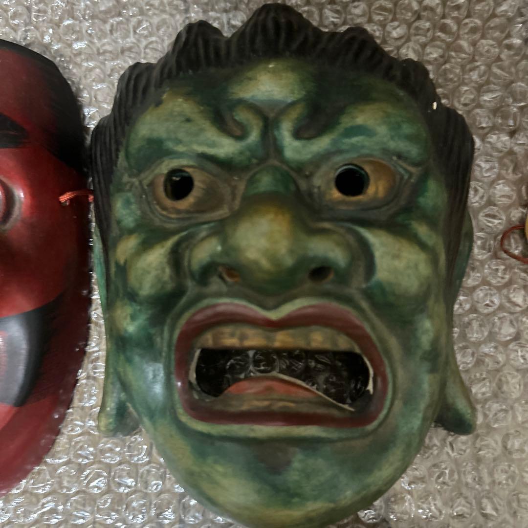 能面 9枚セット 陶器製