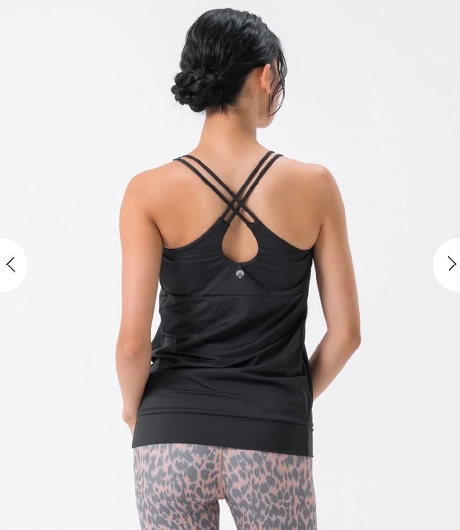 値下げ　SUKALA フロントギャザークロスキャミソールL