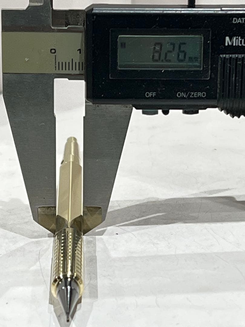 pg5+真鍮6角軸+フル真鍮(硬度表示窓有り、ノックカバー、ノックボタン)