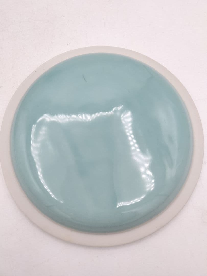 c911 水指 青磁捻梅 桜峰作 木箱 茶道具 古物