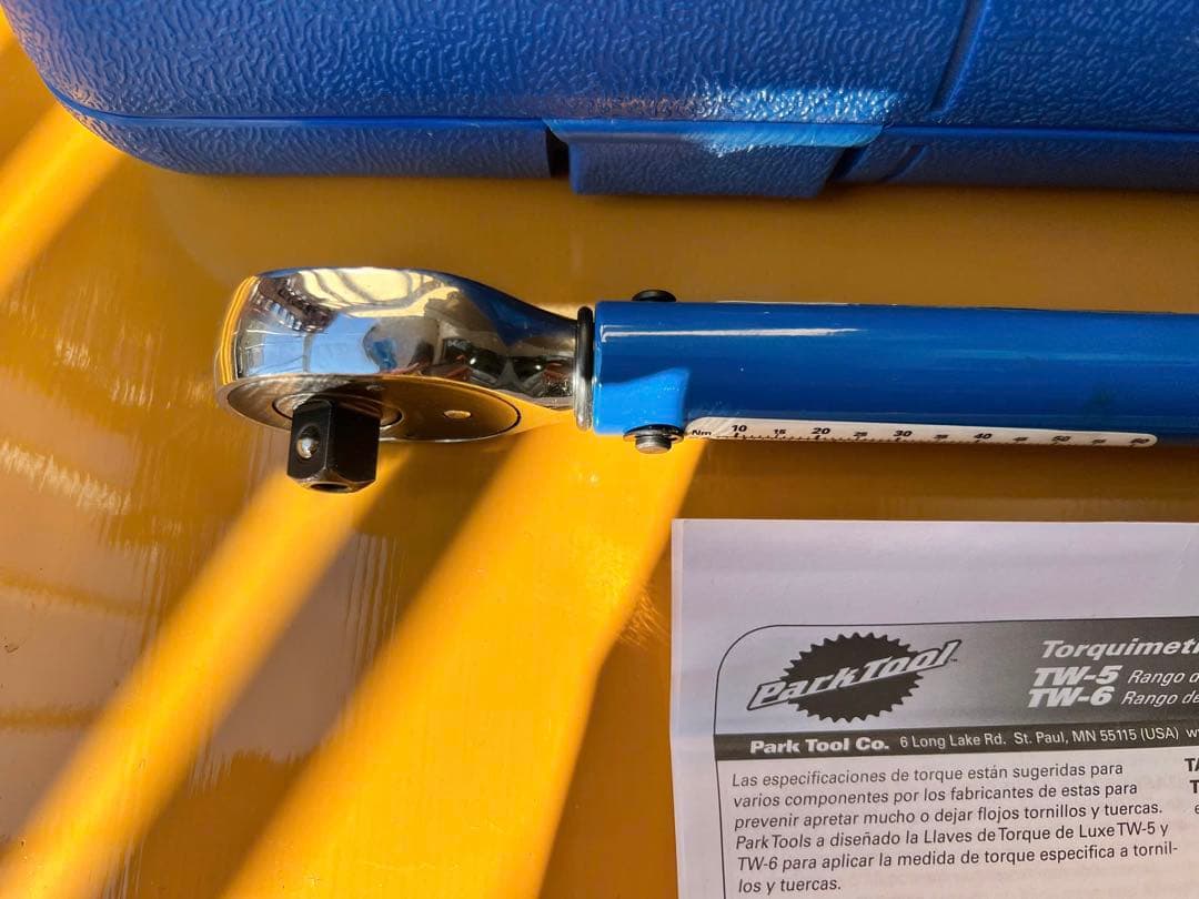 Park Tool TW-6 トルクレンチ 10–60Nm（クリック式）ケース付