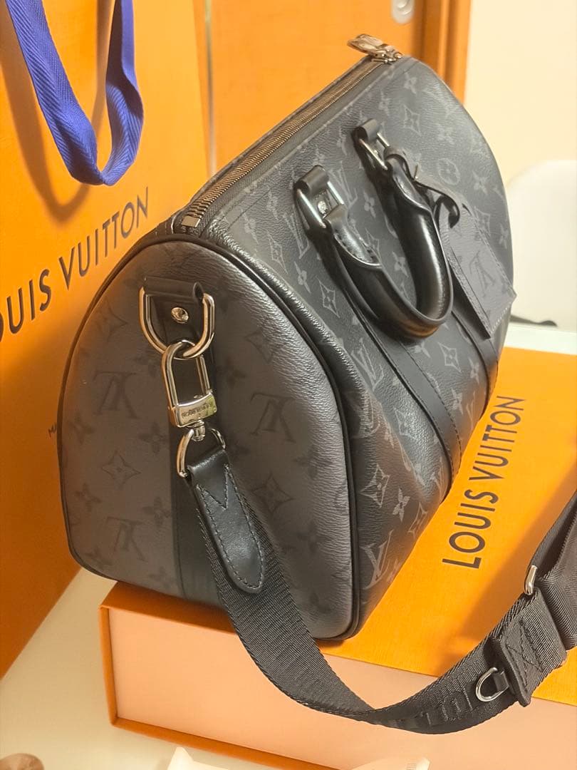 ルイヴィトン キーポルバンドリエール35 モノグラム エクリプス M46655