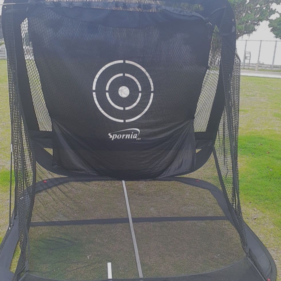 Spornia バッティングネット 黒 収納バッグ付き　野球　ゴルフ　スポーツ