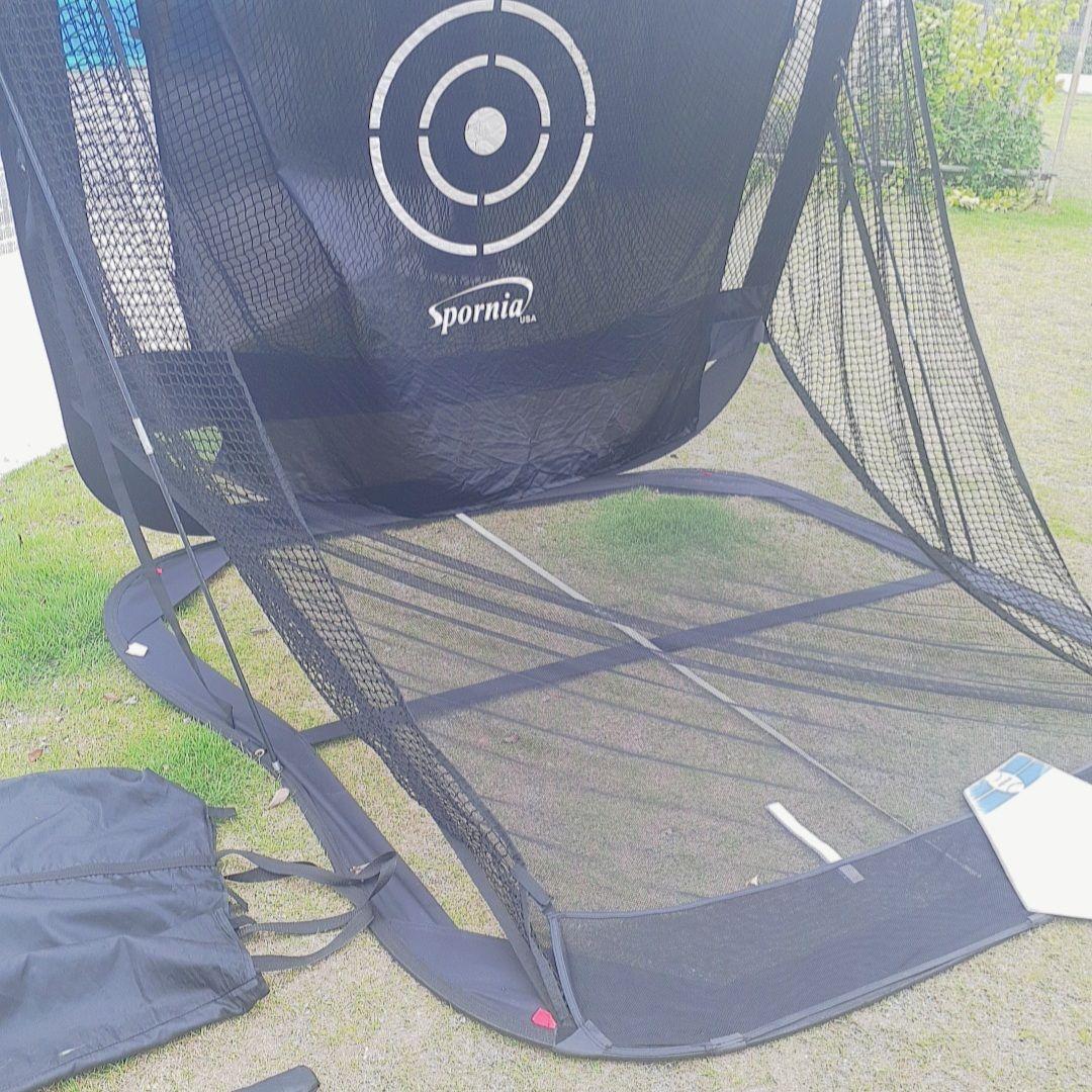 Spornia バッティングネット 黒 収納バッグ付き　野球　ゴルフ　スポーツ