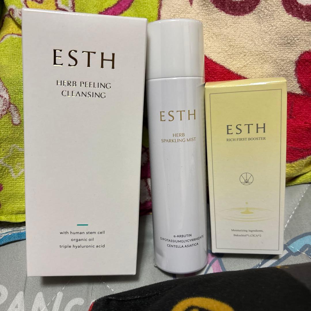 ESTH ハーブピーリングクレンジング美容液化粧水セット