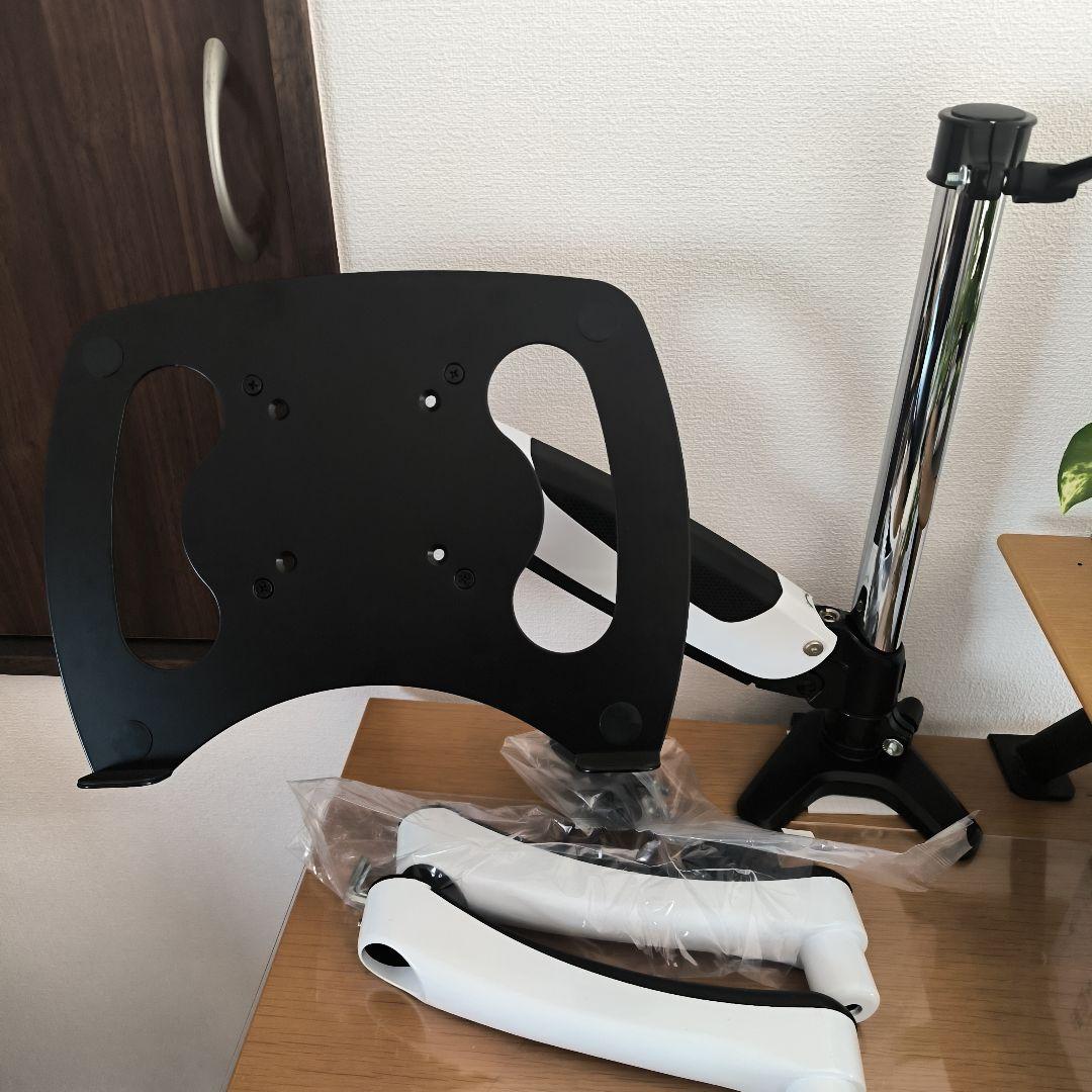 モニターアーム ホワイト ブラック 取り付け用ネジ付き