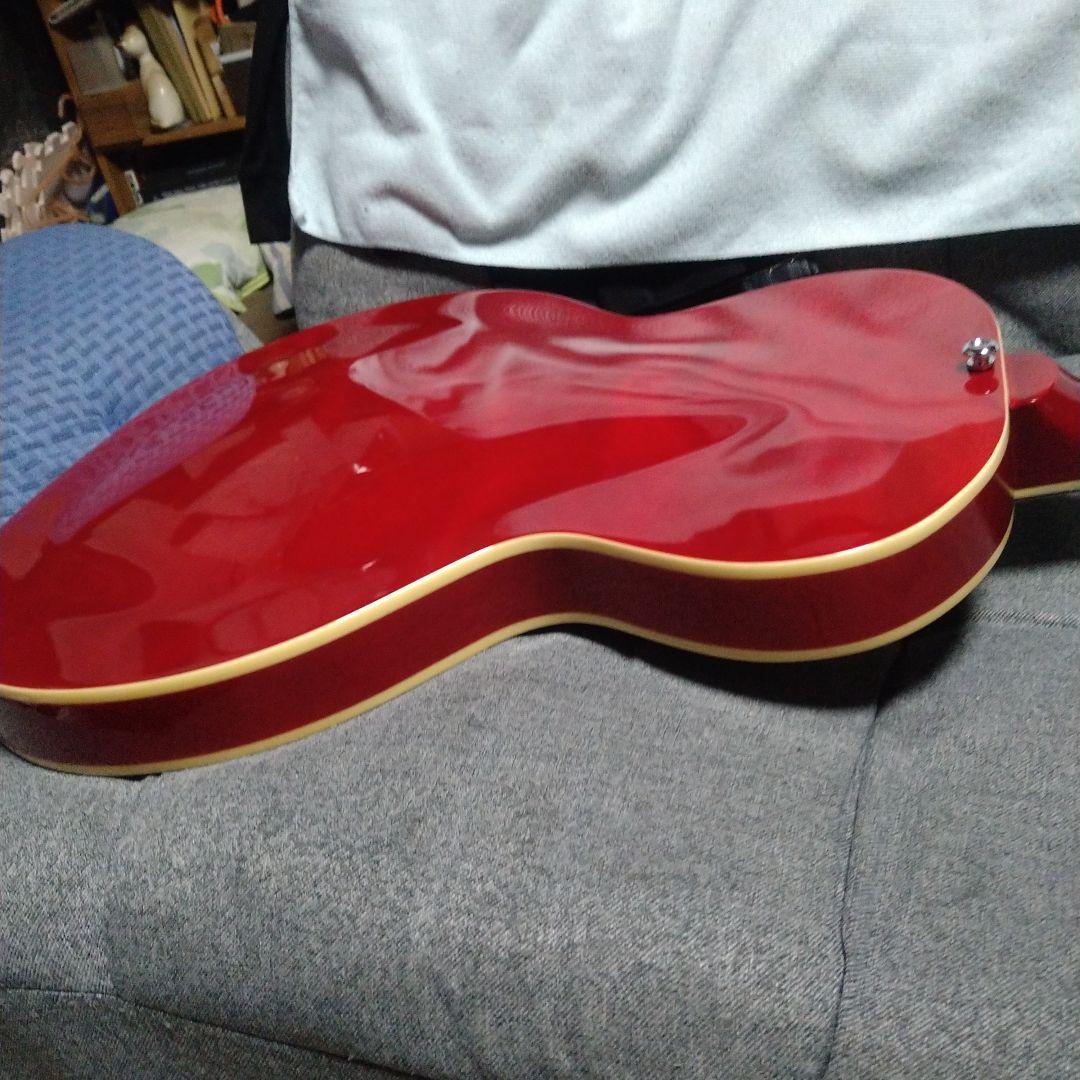 Grote セミアコースティックギター レッド