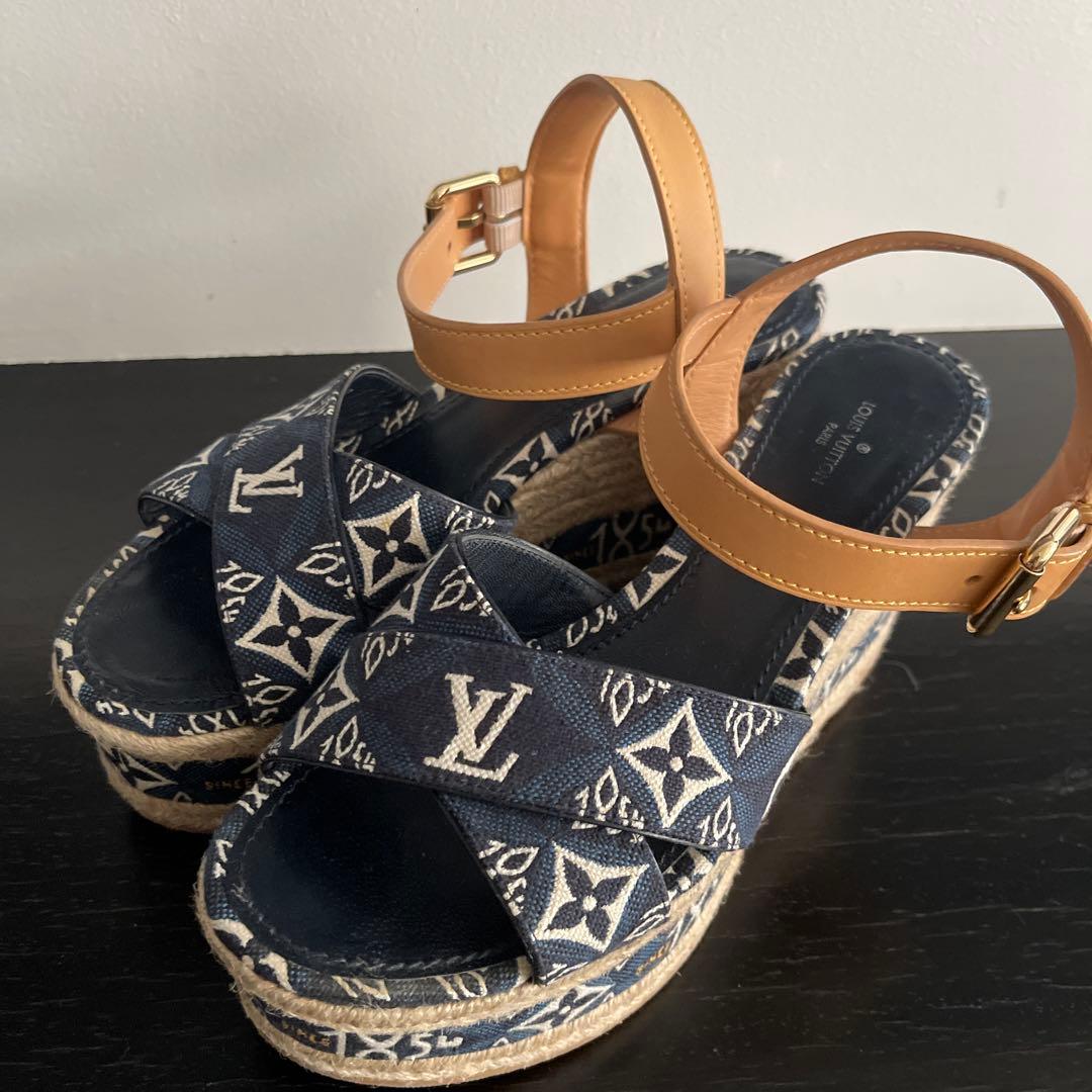 Louis Vuitton エスパドリーユサンダル ネイビー