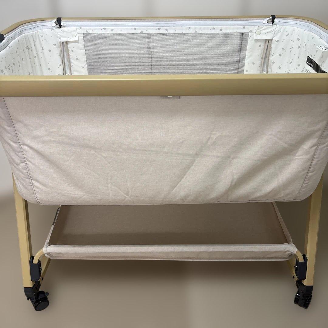 HZDMJ ベビーベッド　カーキ(ベージュ) 防水シーツセット