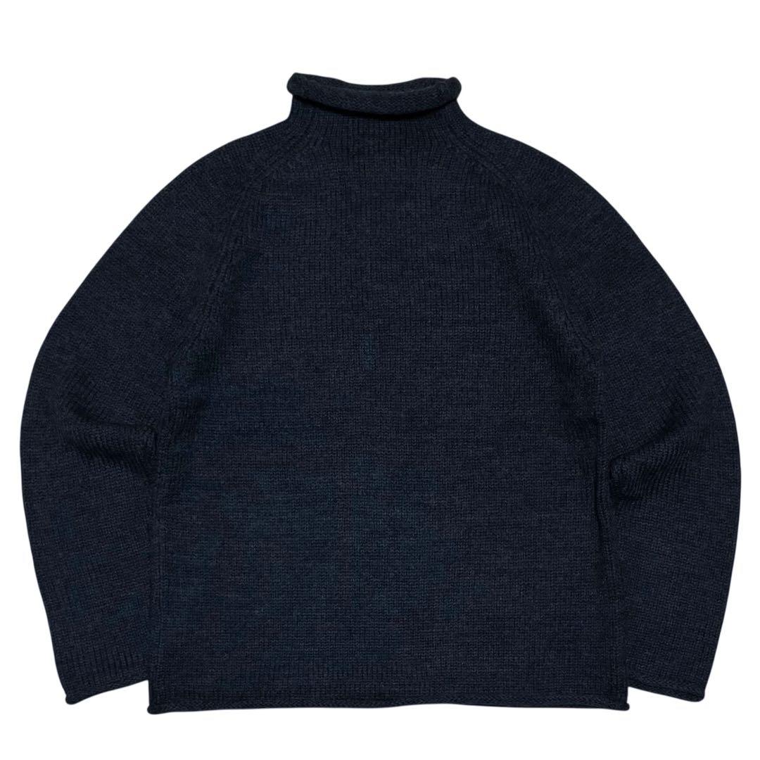 J.CREW ロールネックニット チャコールグレー 杢 ラグランスリーブ 00s