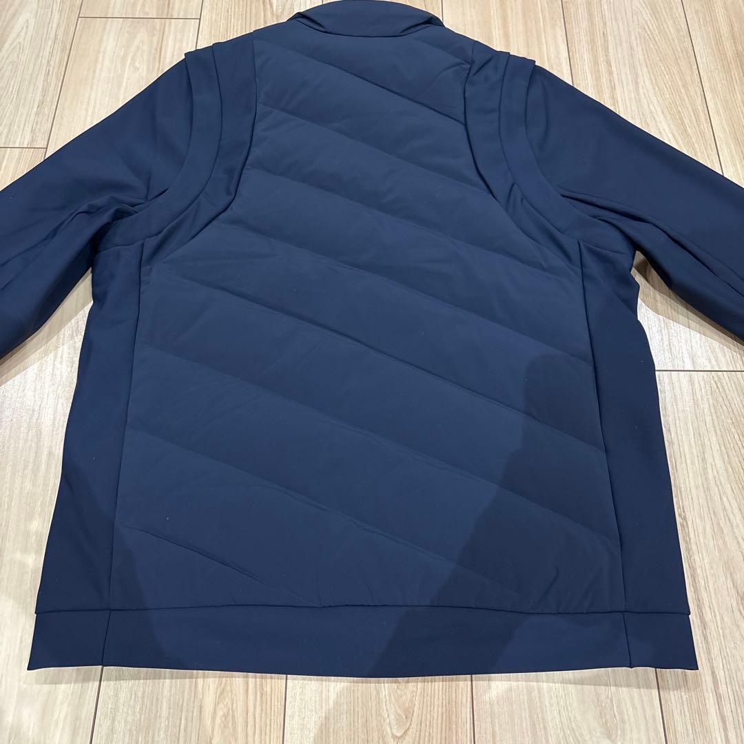 新作美品　デサントゴルフ　ディタッチャブル2WAY中綿ジャケット　アウター　濃紺