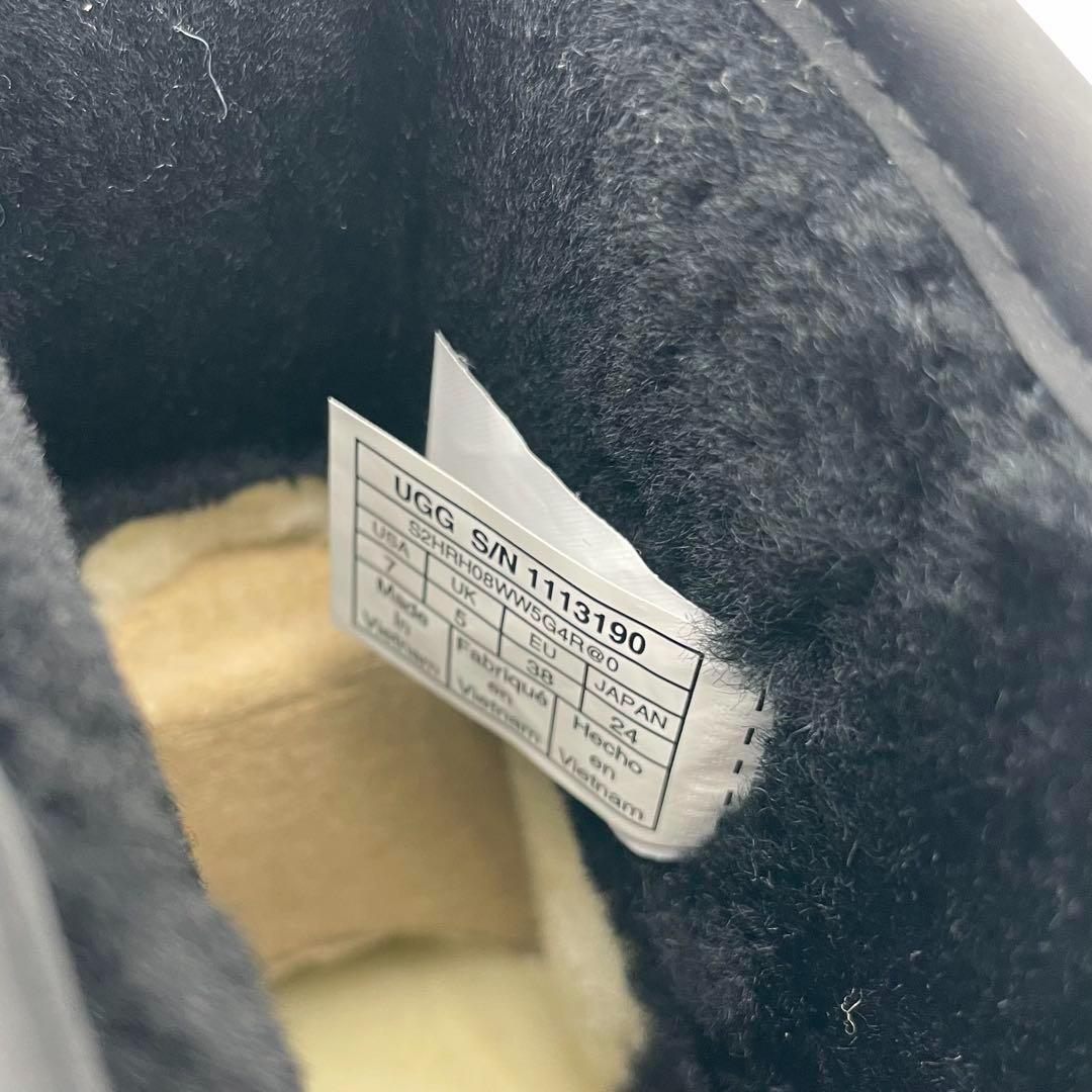 未使用・保管品★アグ　W クラシッククリアミニ　レインブーツ　黒　24cm