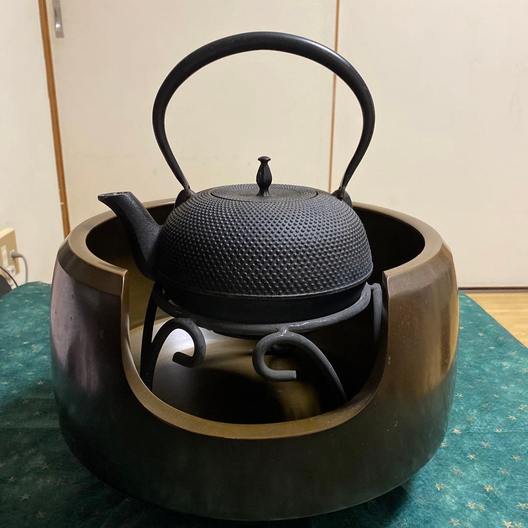 銅火鉢＆五徳＆鉄瓶