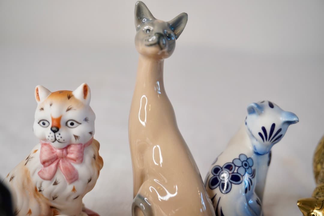 Franklin Mint Curio Cabinet Cats 9体セット
