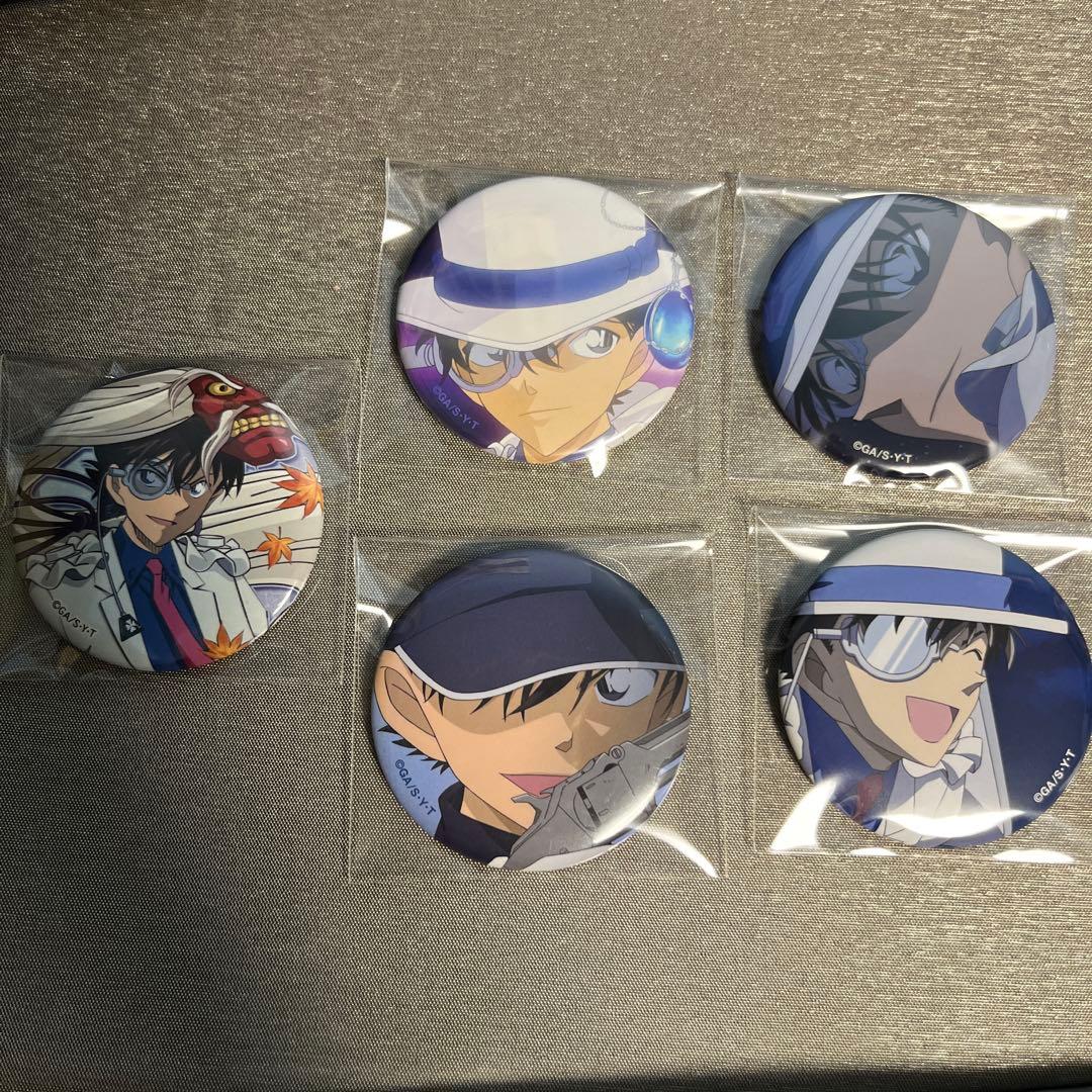 名探偵コナン　マジック快斗　怪盗キッド　コナンプラザ　黒羽快斗　缶バッジ　5点