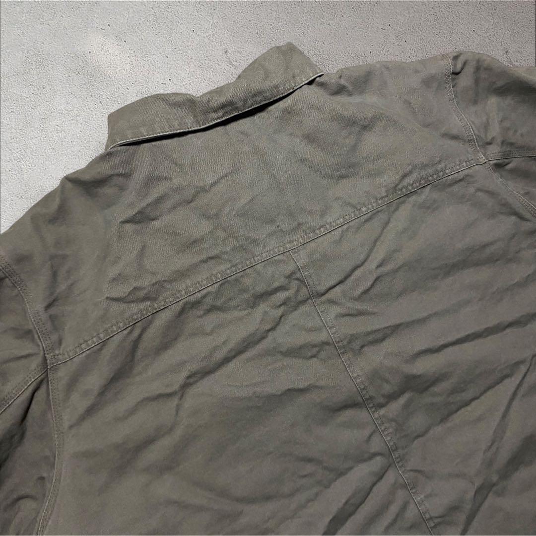 junsabuデトロイト企業ロゴ刺繍ダックワークジャケットカーキswing