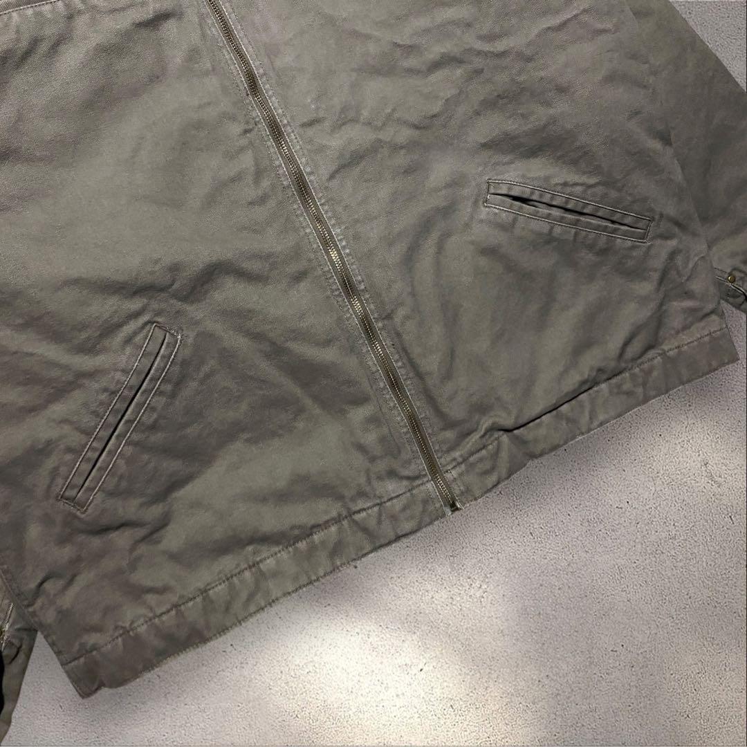 junsabuデトロイト企業ロゴ刺繍ダックワークジャケットカーキswing