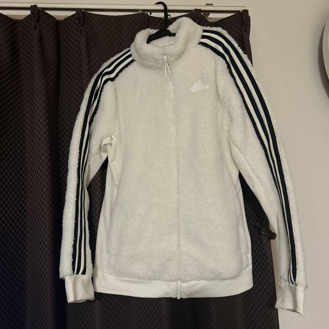 adidas ホワイト フリースセット