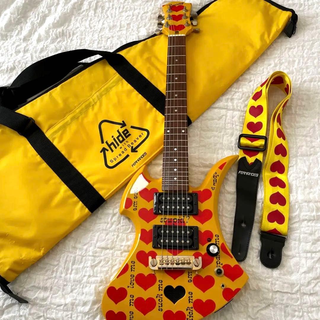 【希少】 Burny hide YH-JR ミニギター　ケースとストラップ付