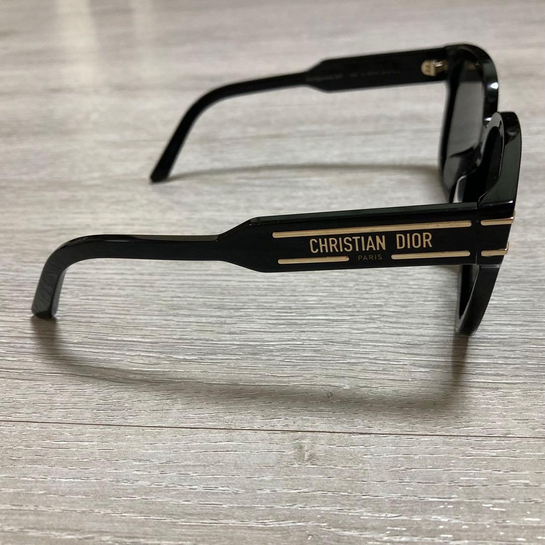 CHRISTIAN DIOR ブラック スクエア サングラス
