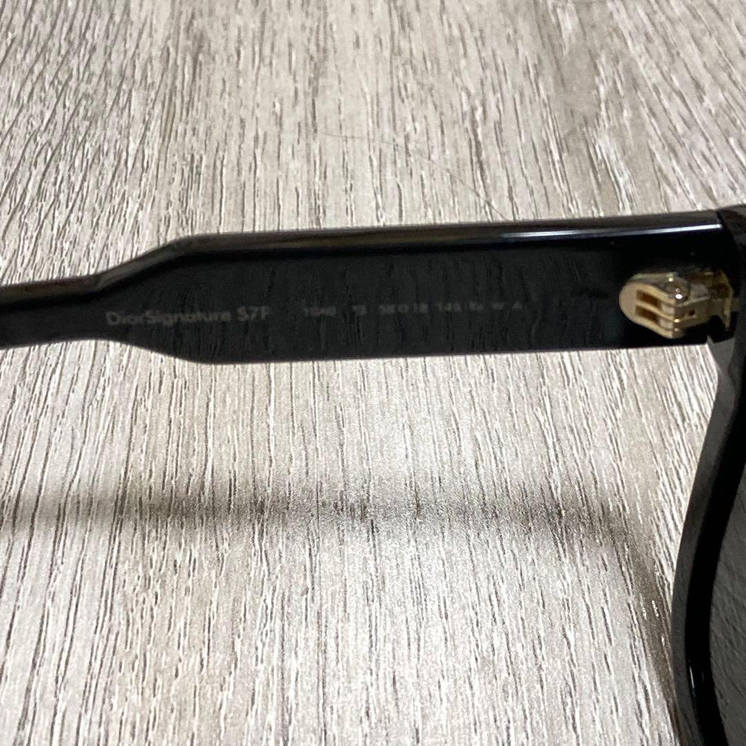 CHRISTIAN DIOR ブラック スクエア サングラス