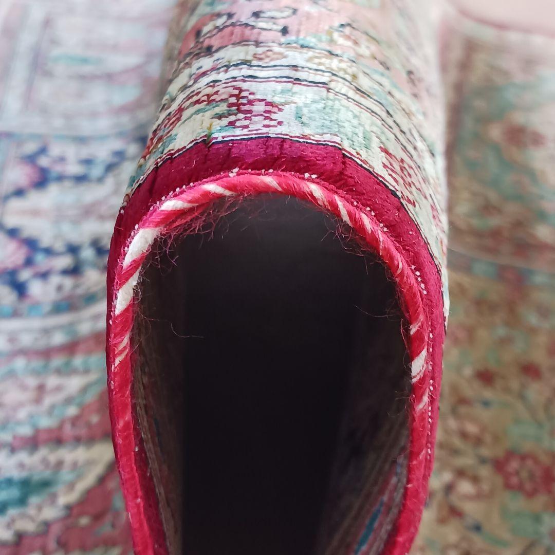 Y2691 ペルシャ絨毯 クム産 シルク100% 手織り100万ノット 工房