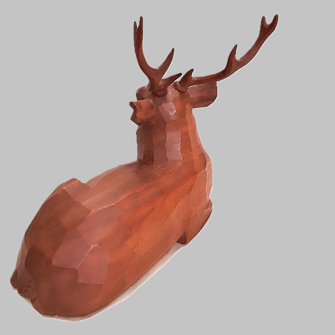 一刀彫　鹿　奈良人形　奈良一刀彫　東林　工芸品