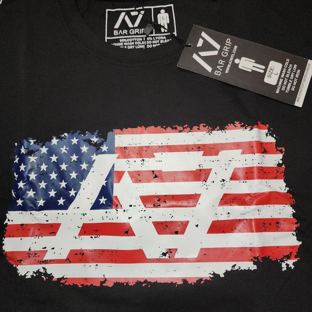 A7 BAR GRIP アメリカ国旗デザイン Tシャツ Lサイズ