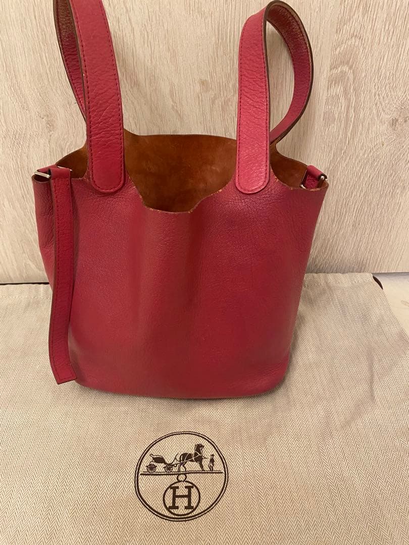 エルメスピコタン ローズショッキング×アニスグリーン