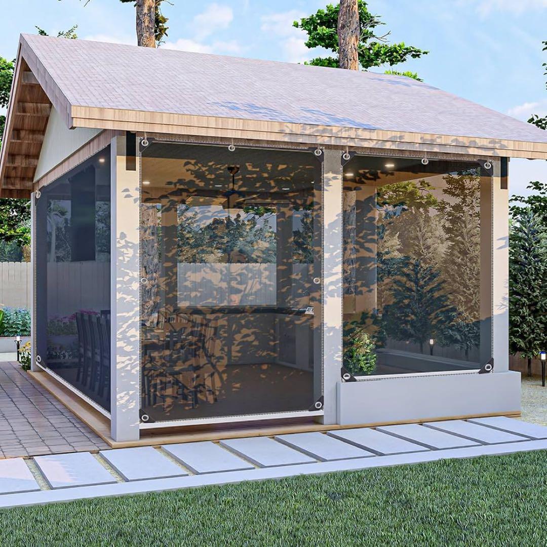 そ　クリアタープ 金属製　グロメット　結束ロープ防水 防塵 丈夫　3×2.5m