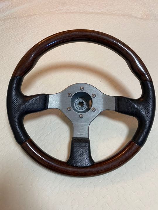 ウッドステアリング　木製&革製　アンティーク