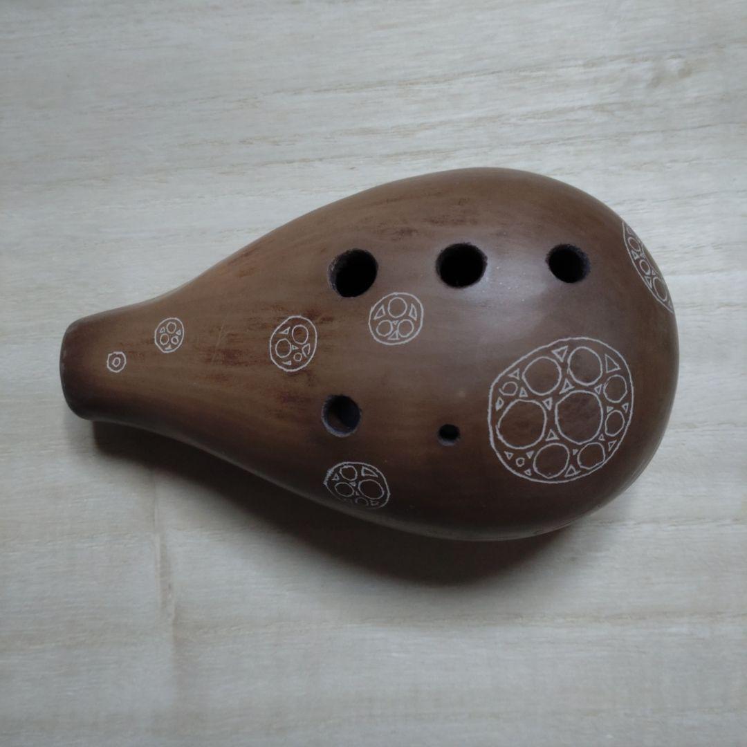 陶器製ブラウンオカリナ 6穴