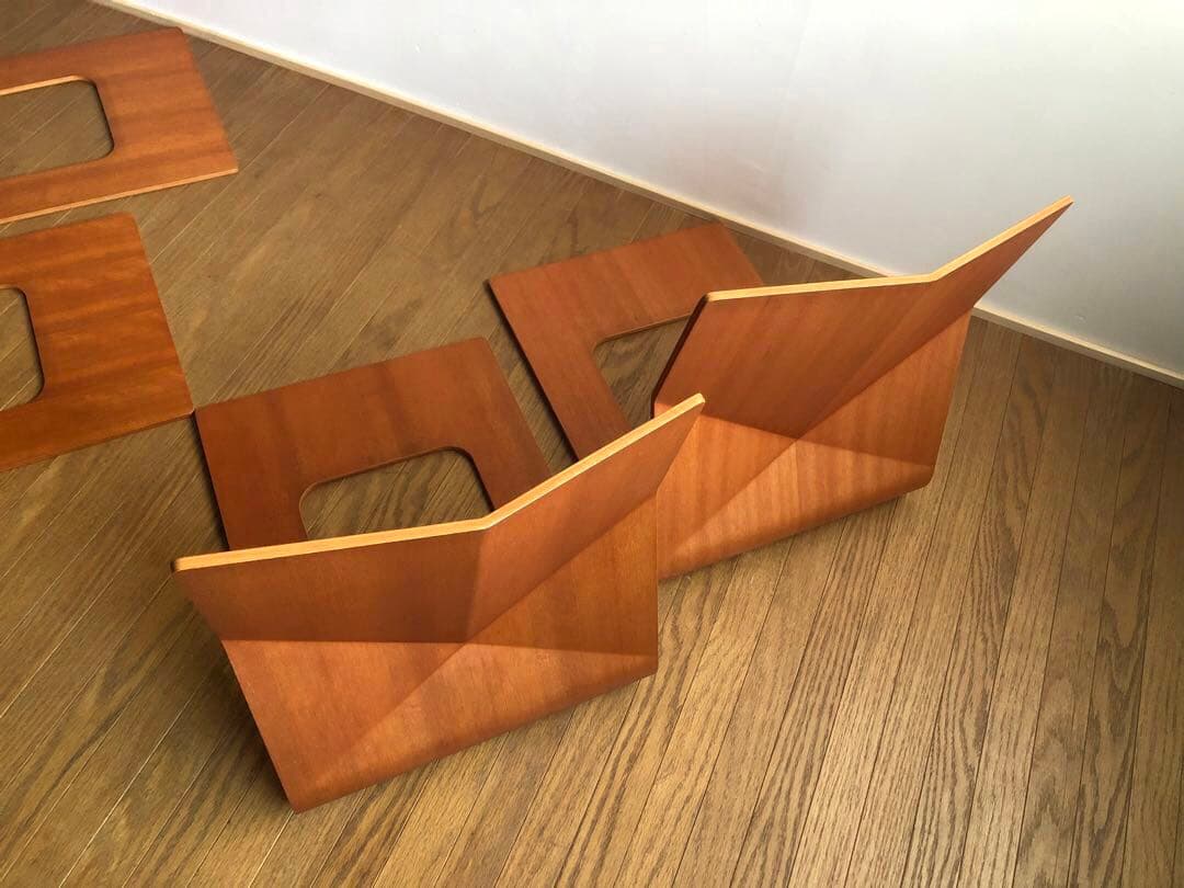 天童木工 プライウッド 座椅子 4脚セット 和家具 ペリアン ジャパニーズモダン