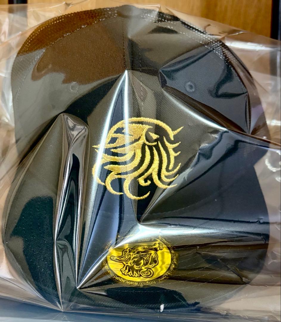 スクイッドマニア　 New ロゴメッシュキャップ　ブラック　新品