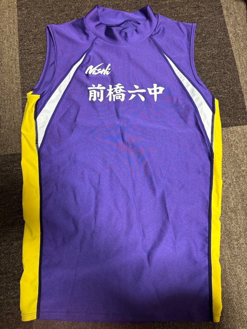 ONC陸上用シャツ ノースリーブ 紫/黄