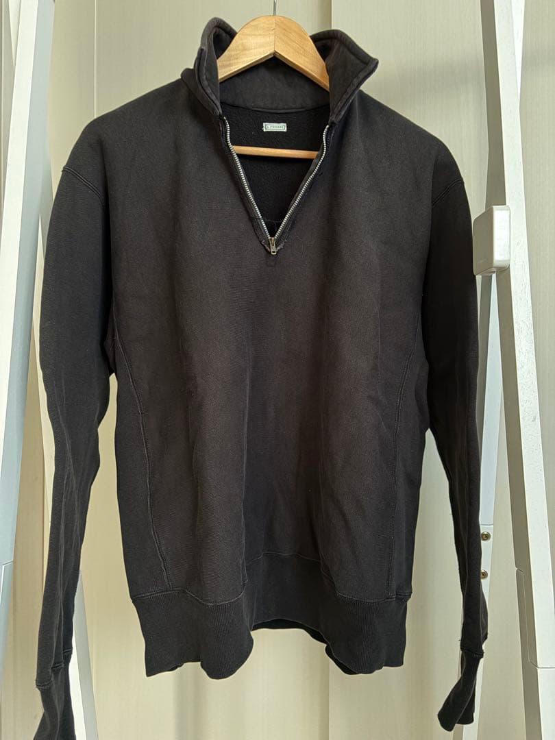 A.PRESSE ハーフジップスウェット