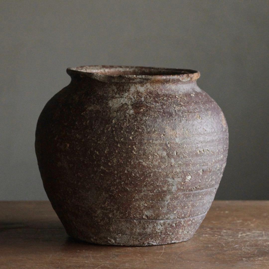 信楽焼 壺 枯れ壺 江戸期 信楽壺 古信楽 古美術 古い壺 古道具 アンティーク