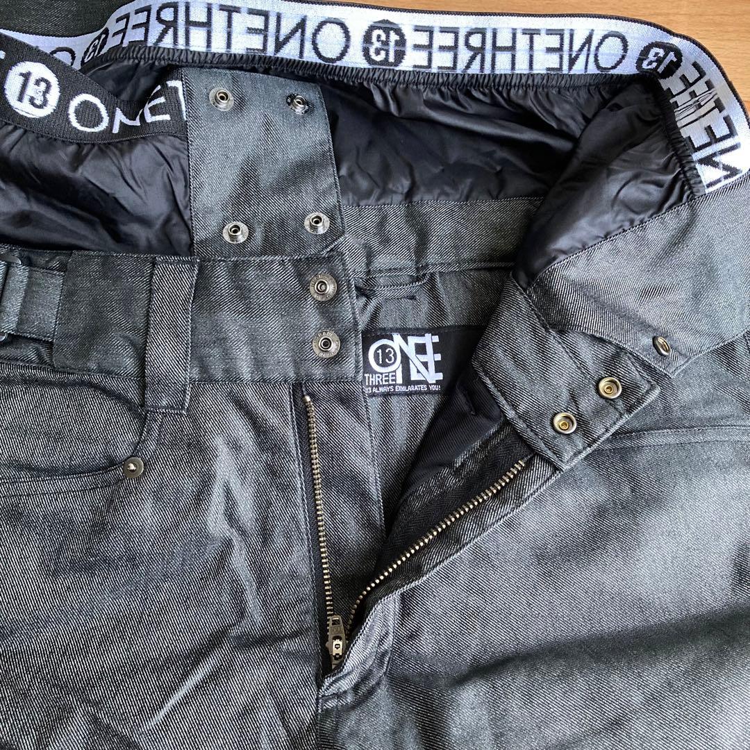 Lサイズ　レディース　スノーボードウェア　ボトムス　ズボン　デニム　黒　ブラック