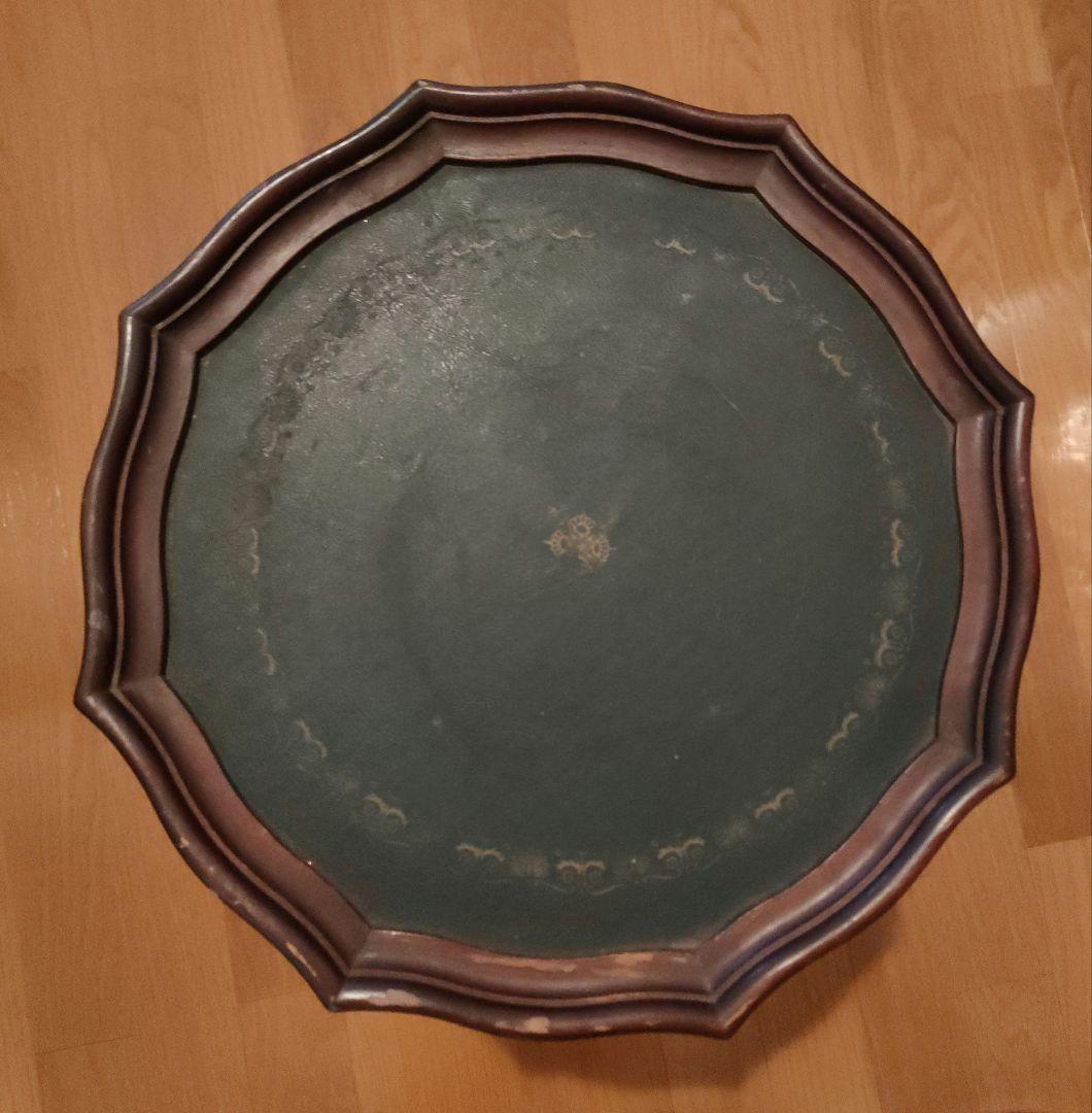 サイドテーブル 花びら型天板 木製 八角形 ヴィンテージ アンティーク