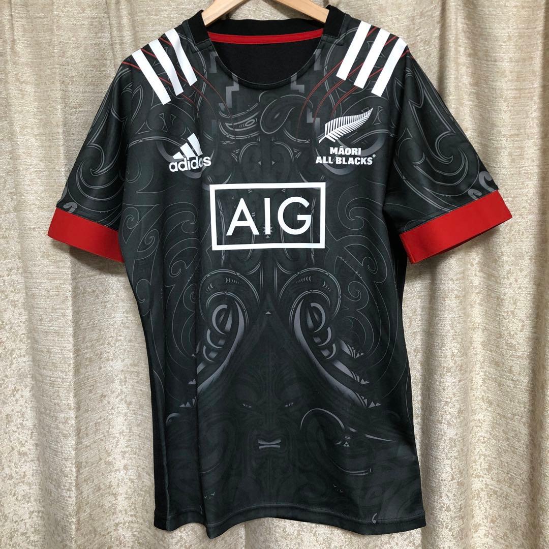 XLサイズ　ラグビー adidasオールブラックス Maori ホームレプリカ
