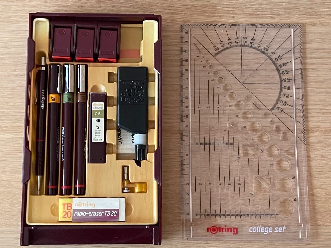 Rotring 製図ペン3本 旧Tikky カレッジセット