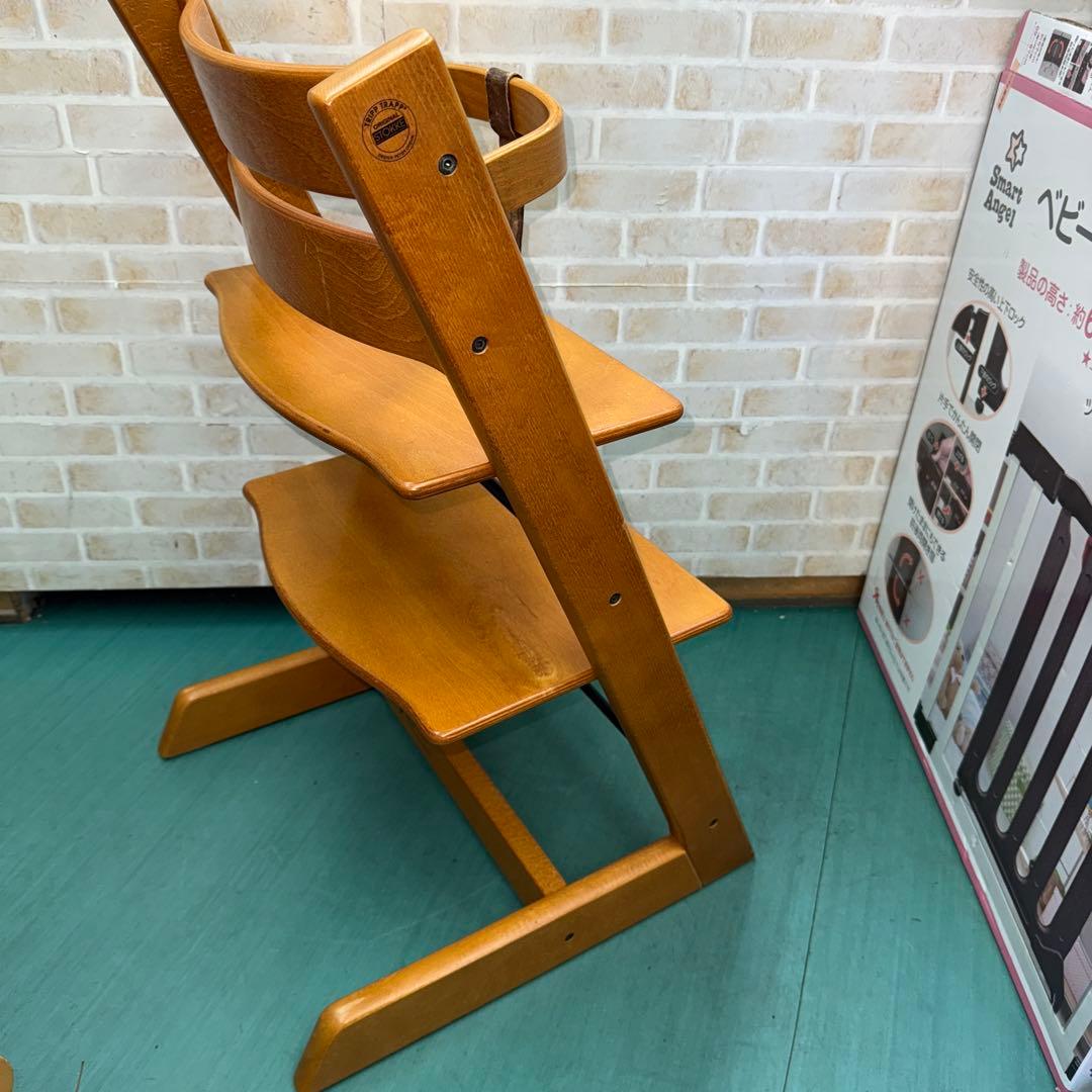 ストッケ　トリップトラップ　旧型　ガード付き　木製　チェア