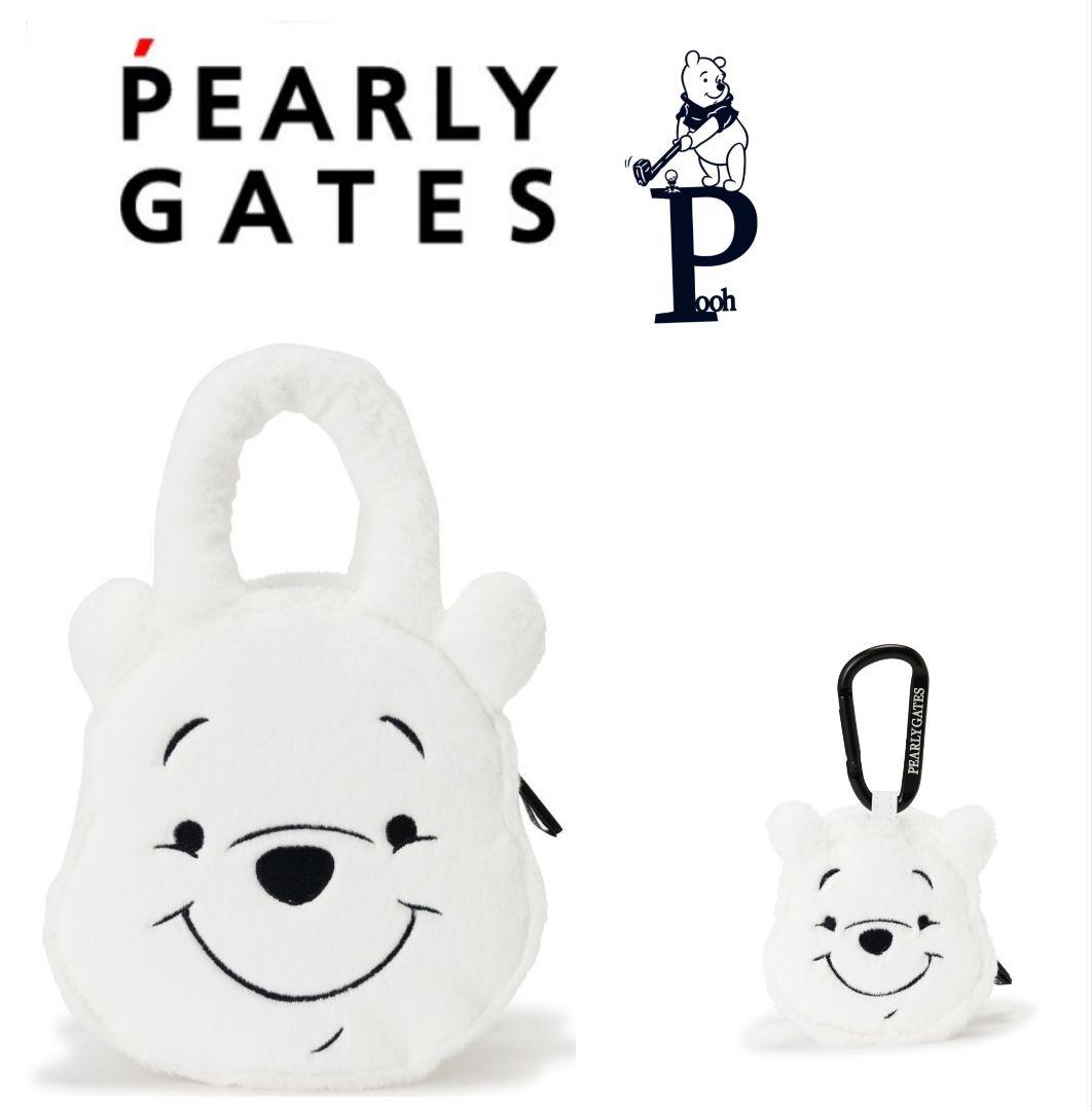 PEARLY GATES プーさん　ファー カートバッグ　ポーチ2点セット▶️