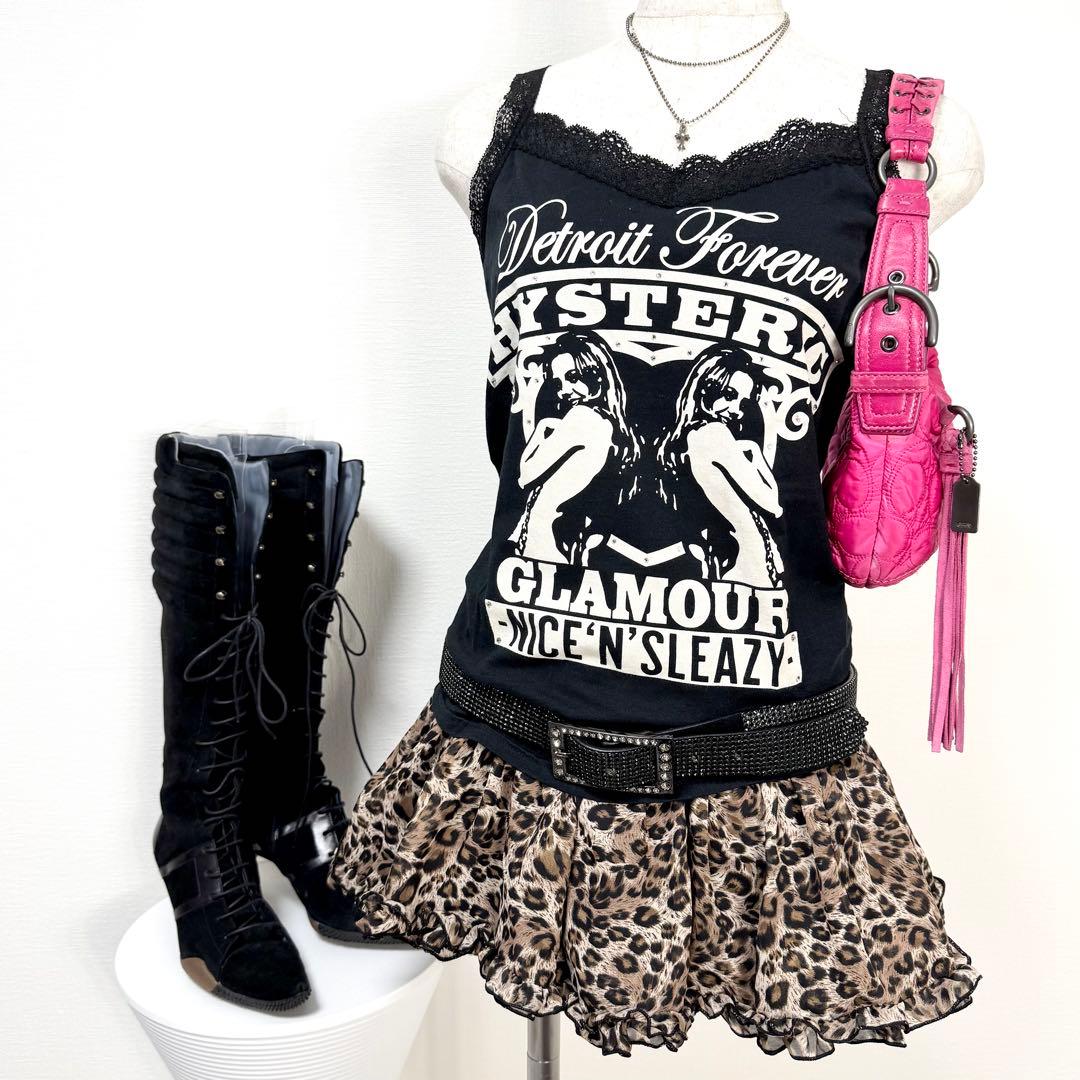 y2k❤️00s HYSTERIC GLAMOUR ヒスガールロゴ レース キャミ