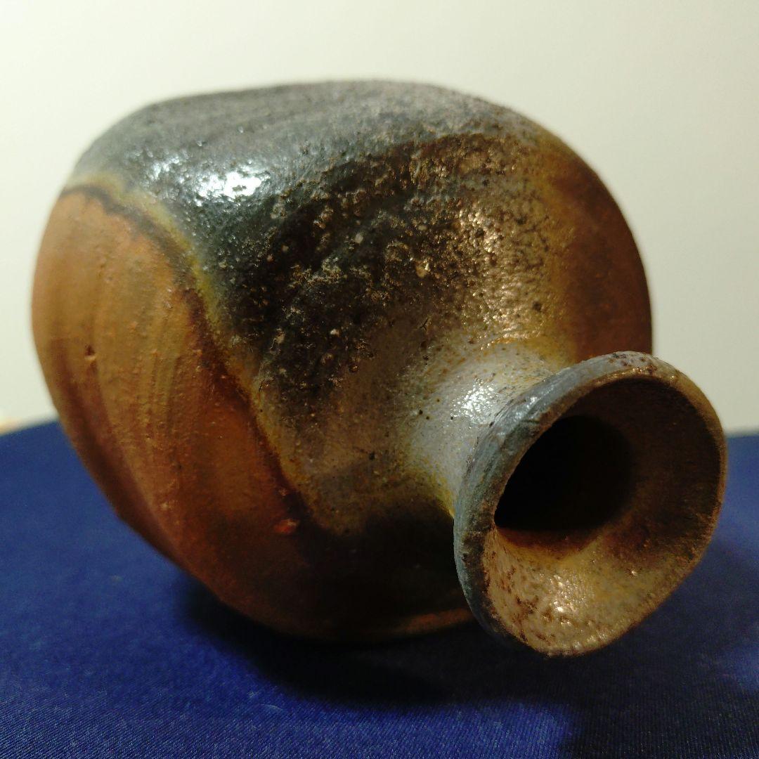 【備前焼】中村六郎　備前窯変徳利