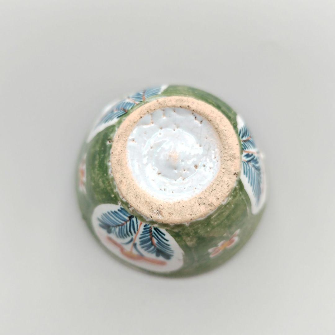 デルフト 色絵花文盃 18世紀