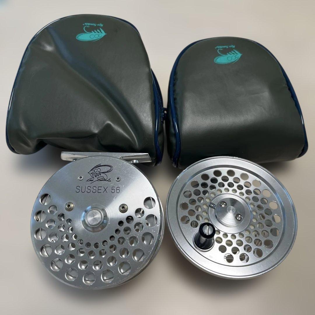 SUSSEX 56 フライリール アルミ製 替スプール付