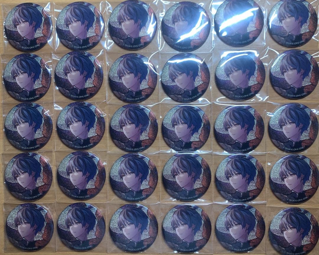 プロセカ グリ缶 グリッター缶バッジ 28C 青柳冬弥 30個